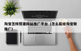 塔城淘宝怎样搭建网站推广平台（怎么能给淘宝做推广）